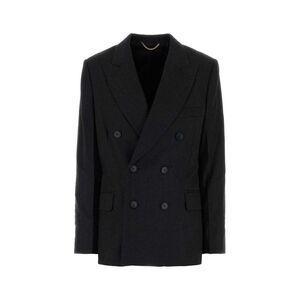 Victoria Beckham Women Charcoal Wool Beatrice Blazer